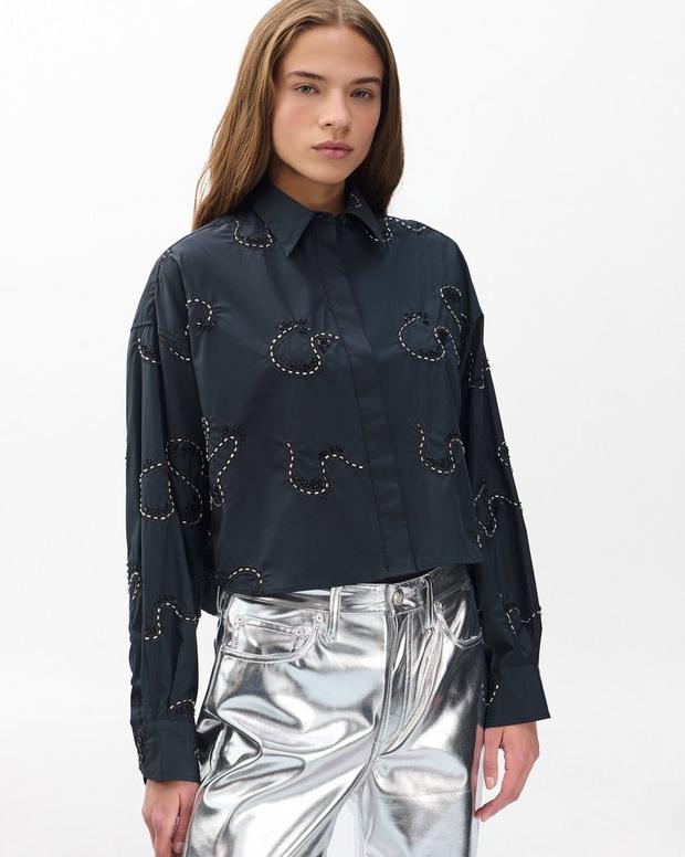 Rag & Bone Beatrice Embroidered Poplin Shirt