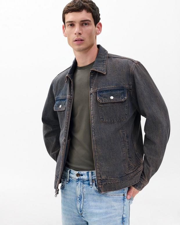 Rag & Bone Beau Infuse Denim Trucker Jacket