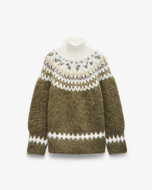Rag & Bone Beth Fair Isle Turtleneck Sweater