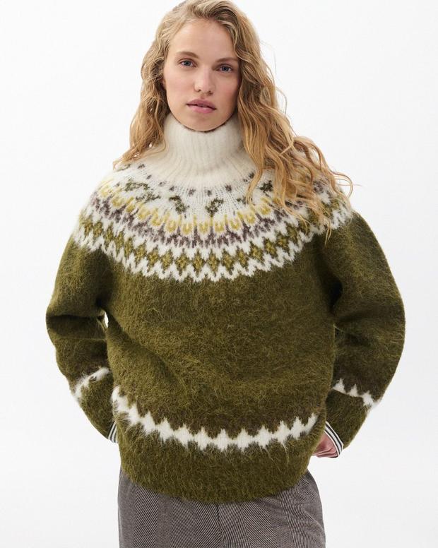 rag & bone Beth Fair Isle Turtleneck Sweater
