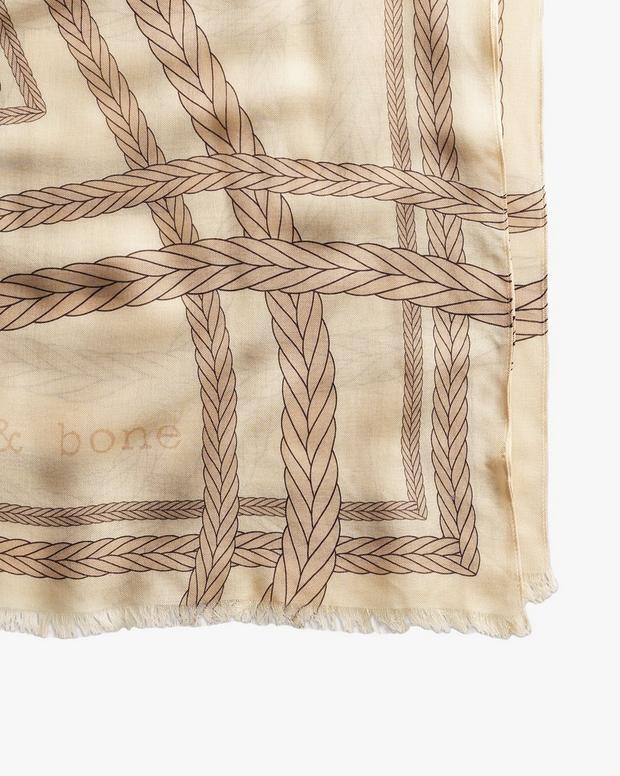Rag & Bone Braid-Print Modal-Cashmere Scarf