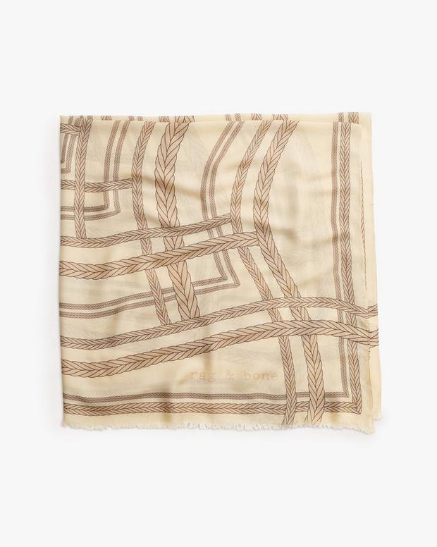 rag & bone Braid-Print Modal-Cashmere Scarf