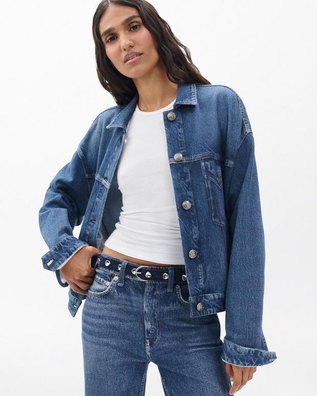 Rag & Bone Brynn Studded Italian Suede Belt