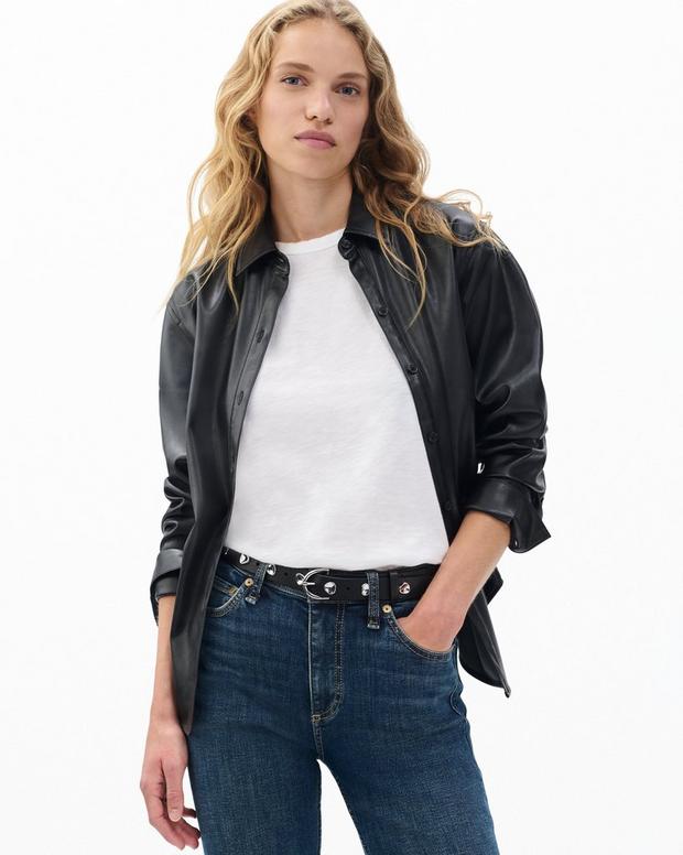 Rag & Bone Brynn Studded Leather Belt