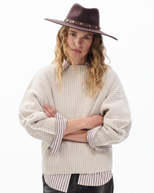 Rag & Bone Brynn Studded Wool Fedora