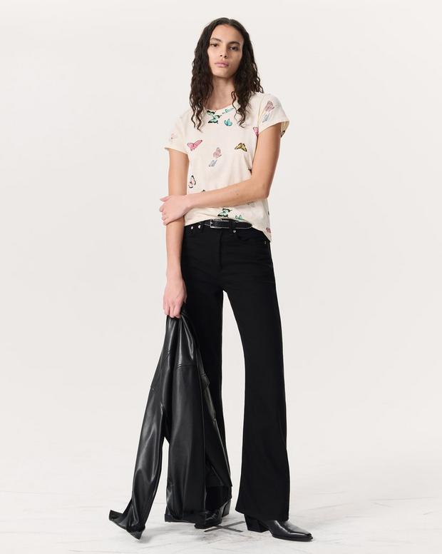 Rag & Bone Butterfly Printed Cotton T-Shirt