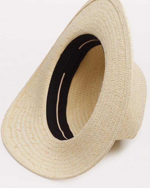 Rag & Bone Cabochon-Studded Packable Straw Fedora