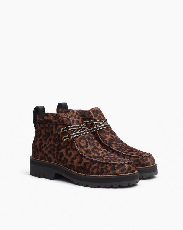 Rag & Bone Cameron Leopard Calf Hair Moccasin Boots