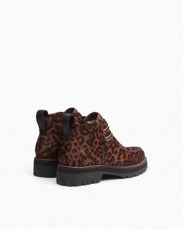 Rag & Bone Cameron Leopard Calf Hair Moccasin Boots