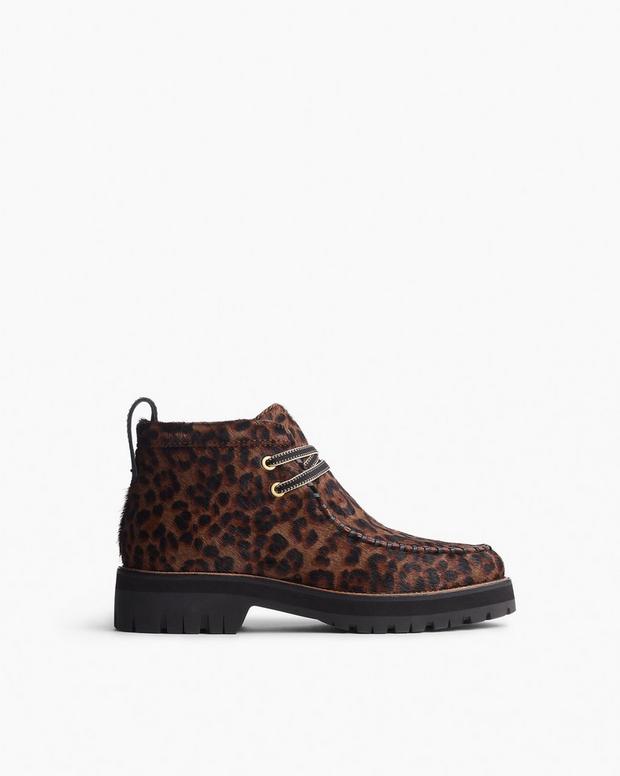 rag & bone Cameron Leopard Calf Hair Moccasin Boots