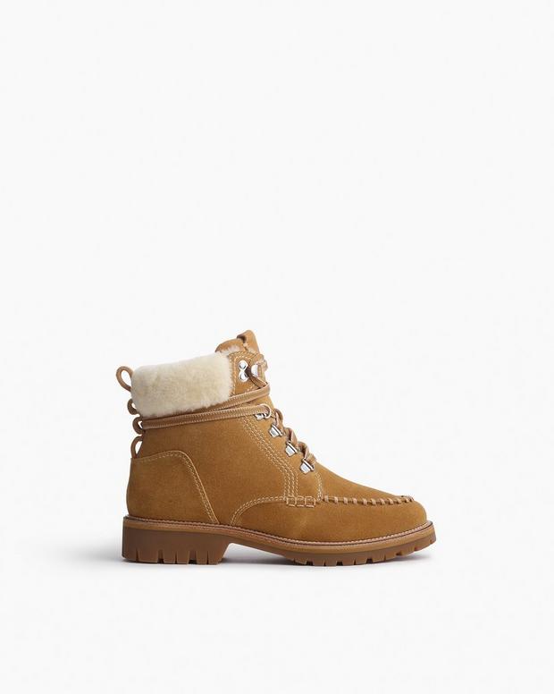 rag & bone Cameron Suede Shearling Hiking Boots