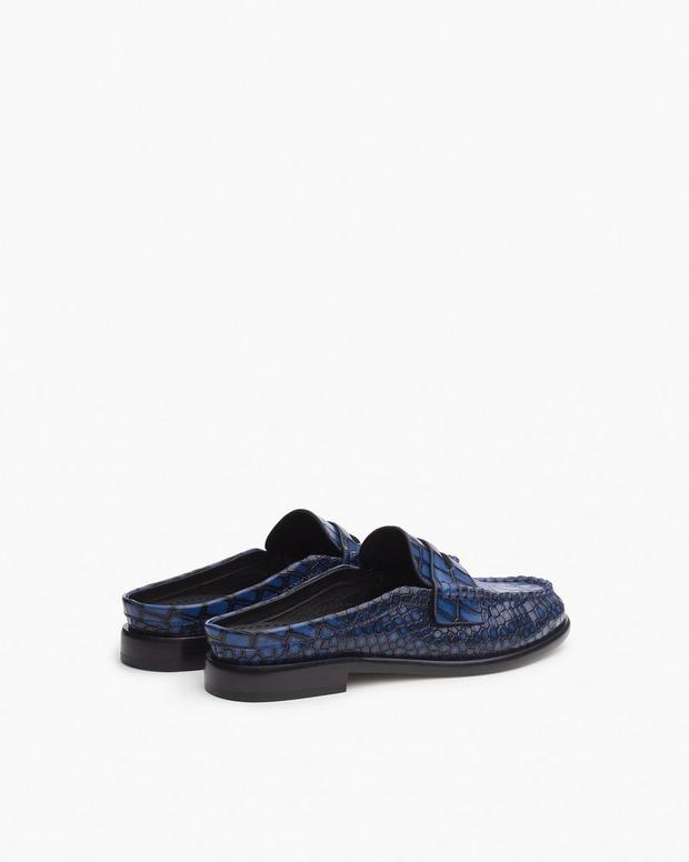 Rag & Bone Carter Embossed Leather Mules