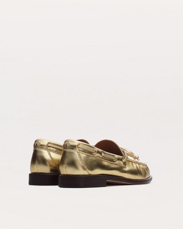 Rag & Bone Carter Metallic Leather Boat Shoes