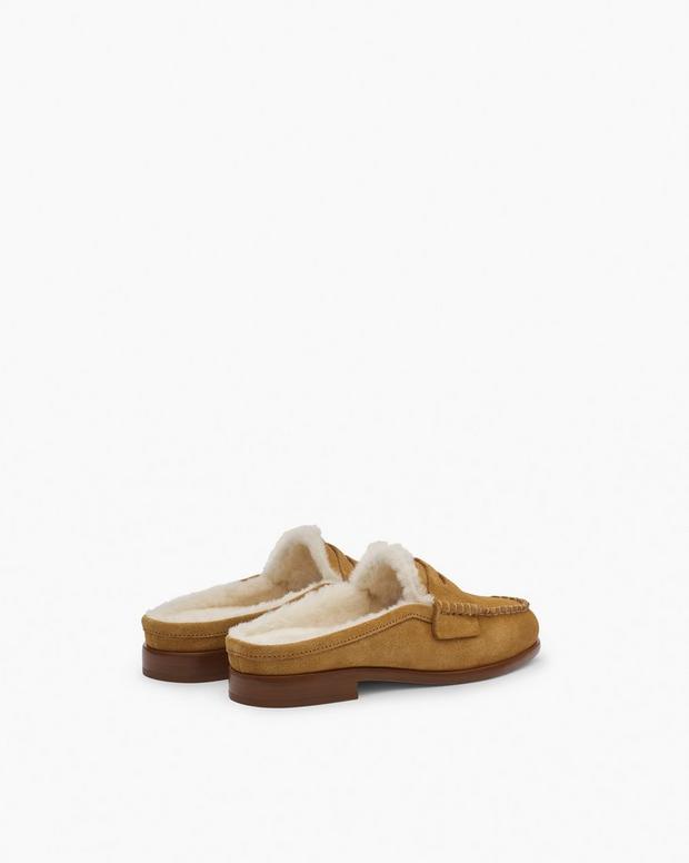 Rag & Bone Carter Suede Shearling Mules