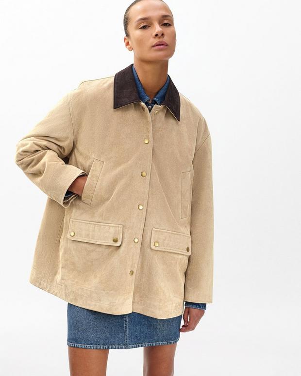 rag & bone Cassidy Calf Suede Jacket