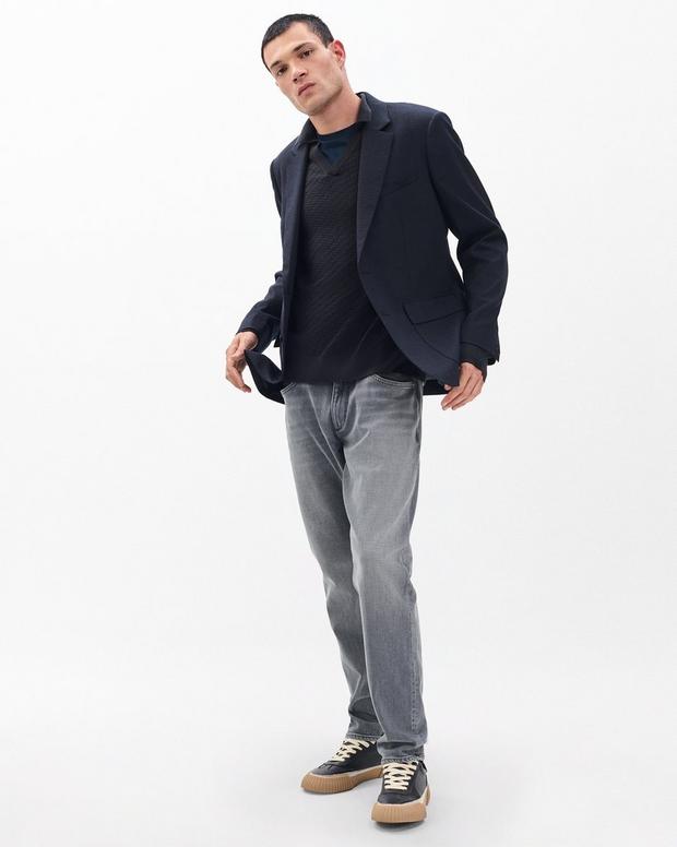 Rag & Bone Charles Johnny Collar Wool Polo