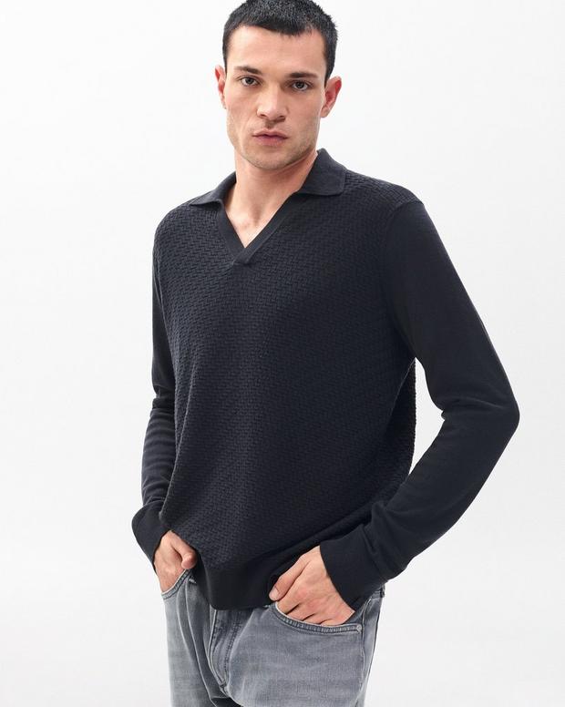 rag & bone Charles Johnny Collar Wool Polo