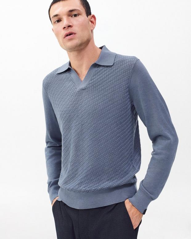 rag & bone Charles Johnny Collar Wool Polo