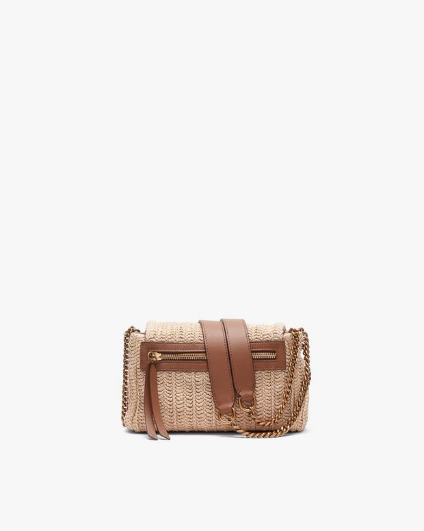Rag & Bone Chelsea Small Straw Flap Bag