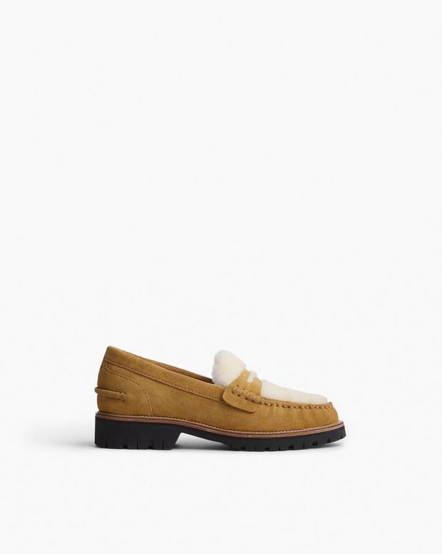 rag & bone Corey Suede Shearling Loafers