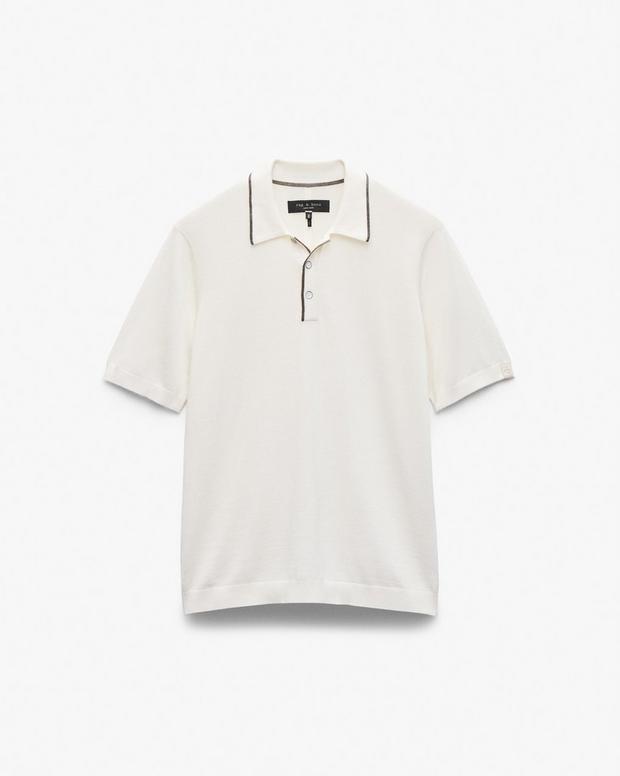 Rag & Bone Crawford Wool-Cashmere Knit Polo