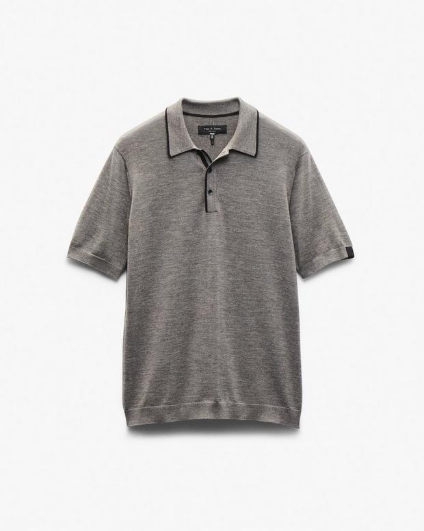 Rag & Bone Crawford Wool-Cashmere Knit Polo