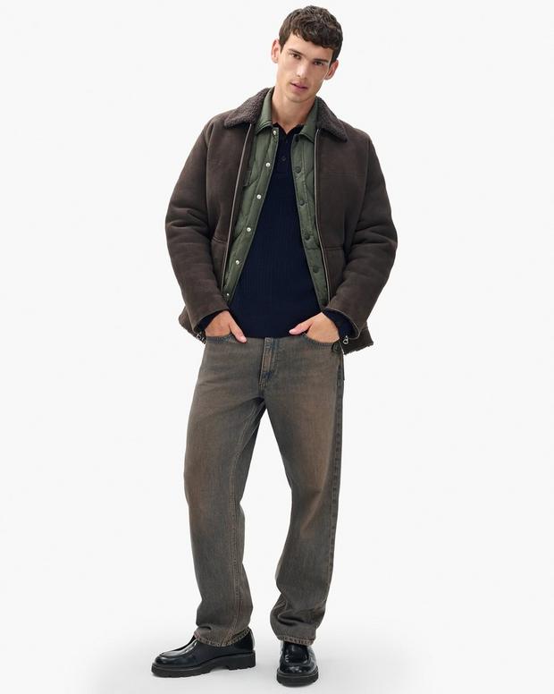 Rag & Bone Crawford Wool-Cashmere Polo Sweater