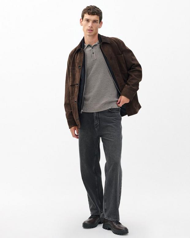 Rag & Bone Crawford Wool-Cashmere Polo Sweater