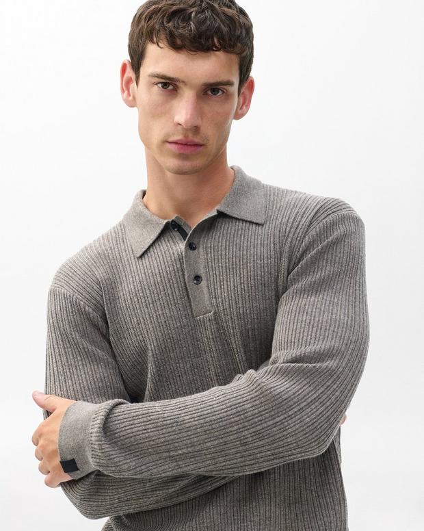 rag & bone Crawford Wool-Cashmere Polo Sweater