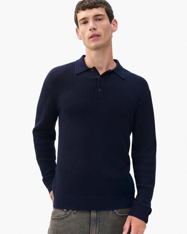 rag & bone Crawford Wool-Cashmere Polo Sweater