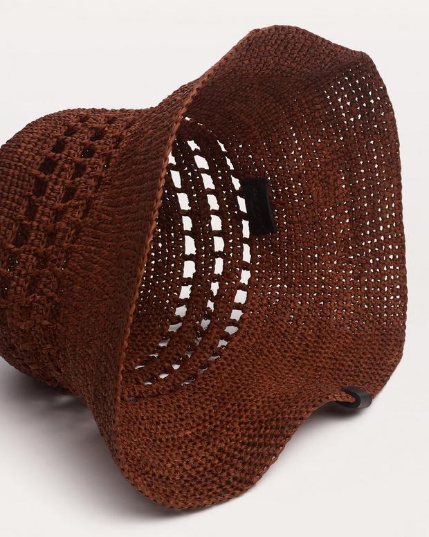 Rag & Bone Daisie Rollable Raffia Bucket Hat
