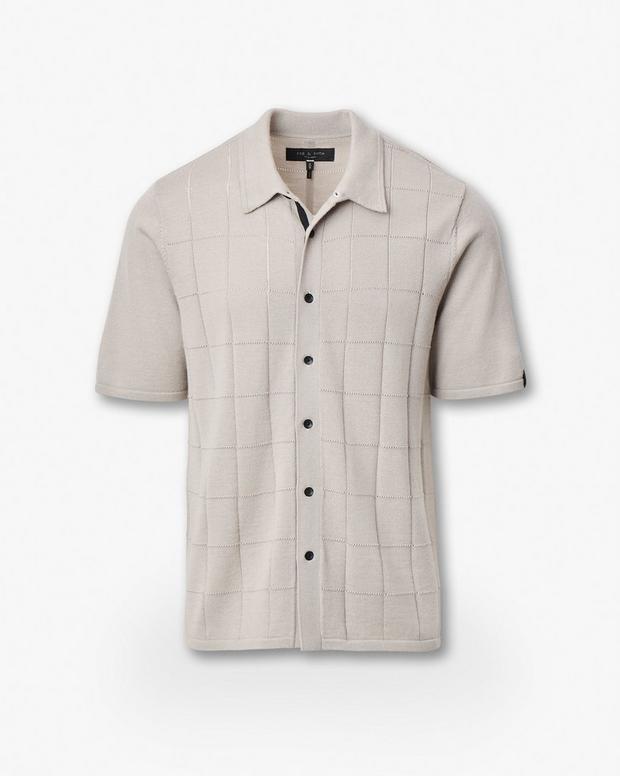 Rag & Bone Dalton Windowpane Knit Shirt