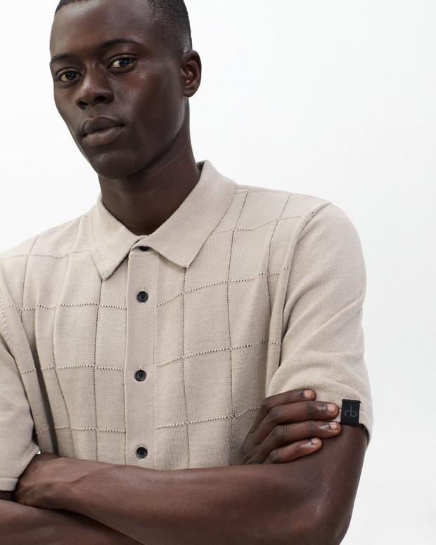 Rag & Bone Dalton Windowpane Knit Shirt