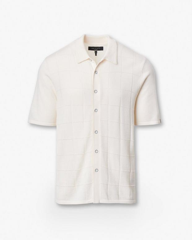 Rag & Bone Dalton Windowpane Knit Shirt