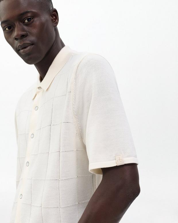 Rag & Bone Dalton Windowpane Knit Shirt