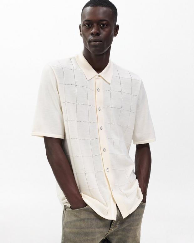 rag & bone Dalton Windowpane Knit Shirt