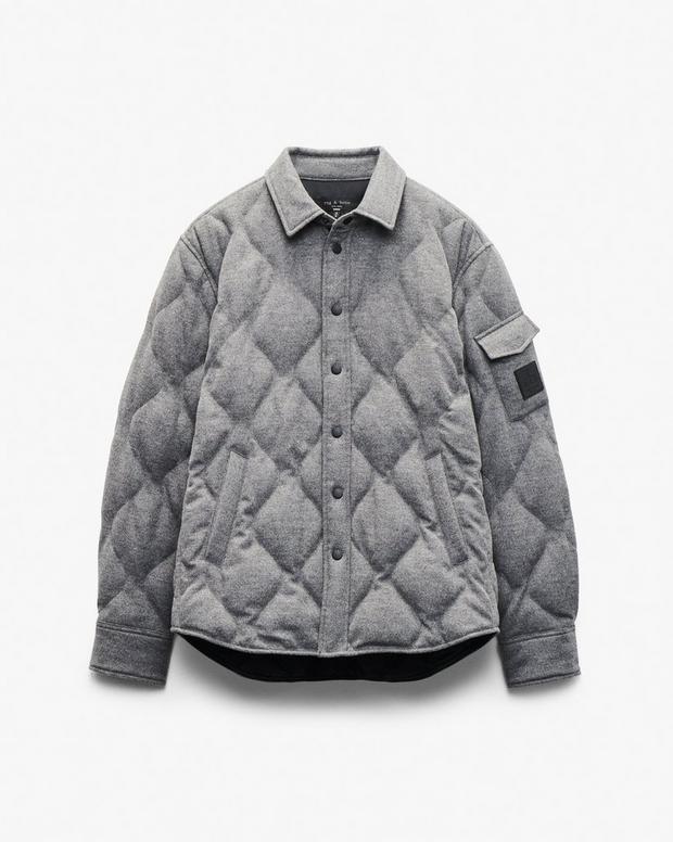 Rag & Bone Dane Wool-Cashmere Quilted Shirt Jacket