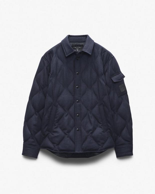 Rag & Bone Dane Wool-Cashmere Quilted Shirt Jacket