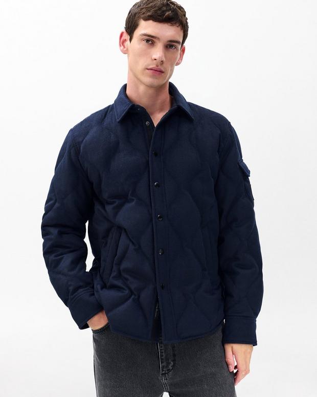 Rag & Bone Dane Wool-Cashmere Quilted Shirt Jacket