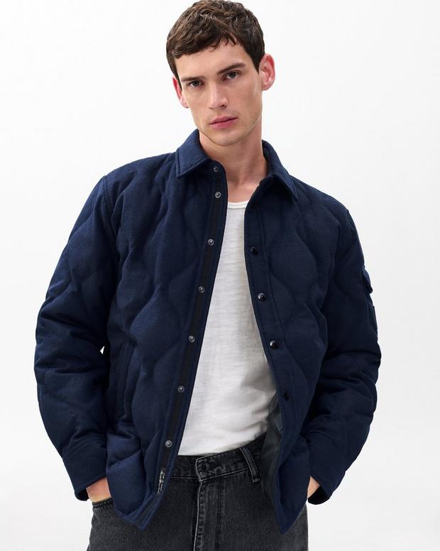 rag & bone Dane Wool-Cashmere Quilted Shirt Jacket