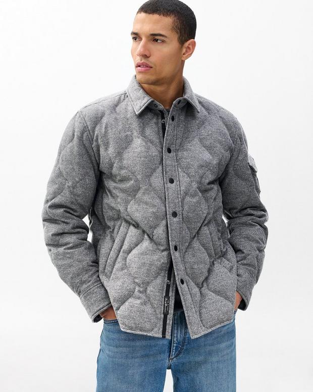 rag & bone Dane Wool-Cashmere Quilted Shirt Jacket