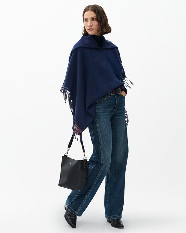 Rag & Bone Darcey Italian Wool Cowl Poncho