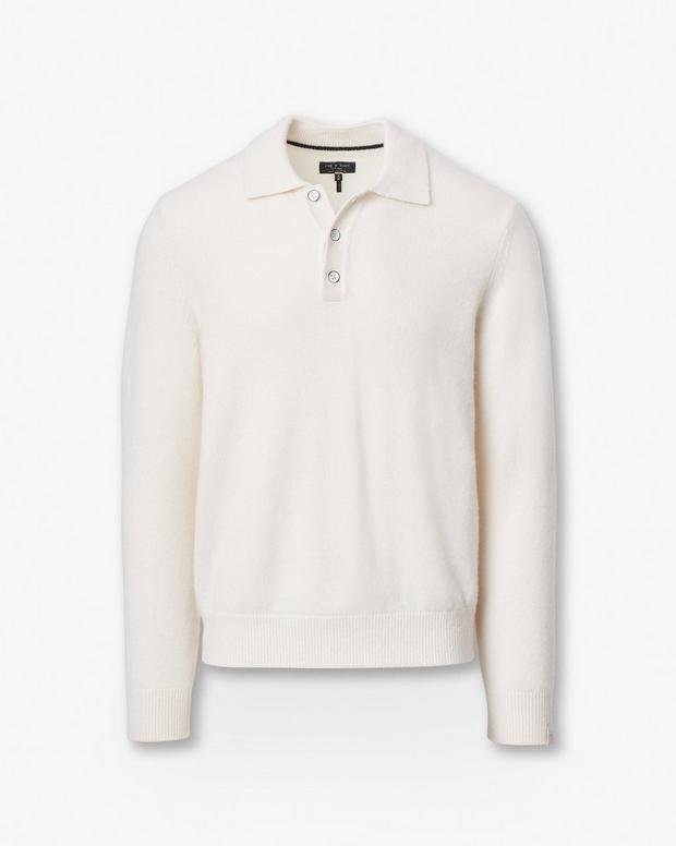 Rag & Bone Declan Cashmere Polo Sweater