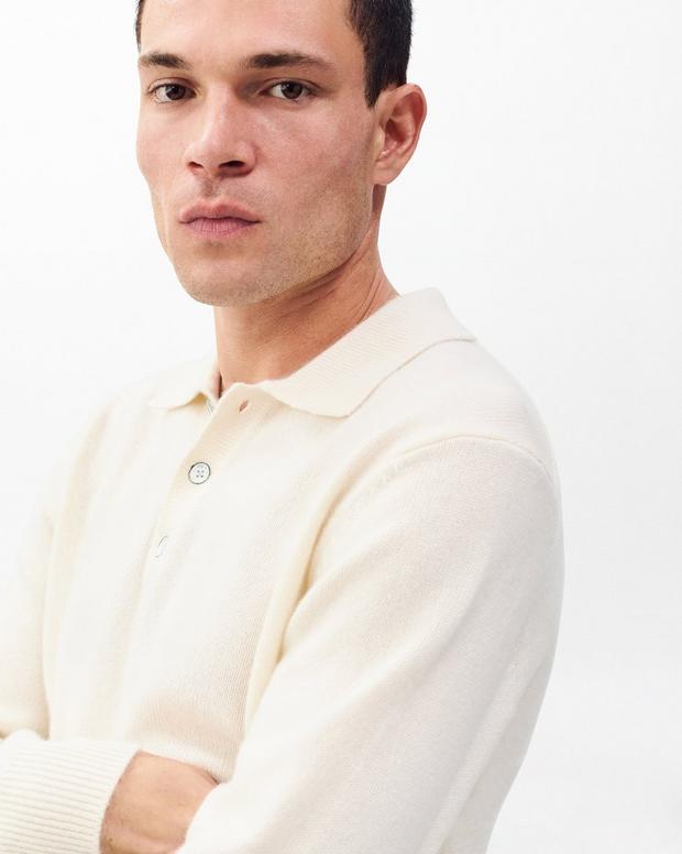 Rag & Bone Declan Cashmere Polo Sweater