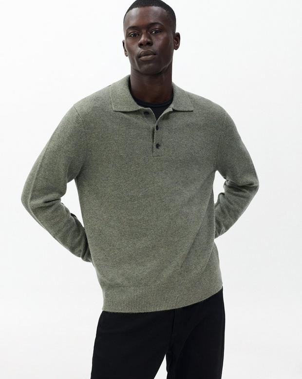 rag & bone Declan Cashmere Polo Sweater