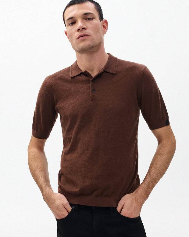 rag & bone Downing Lightweight Cashmere Polo