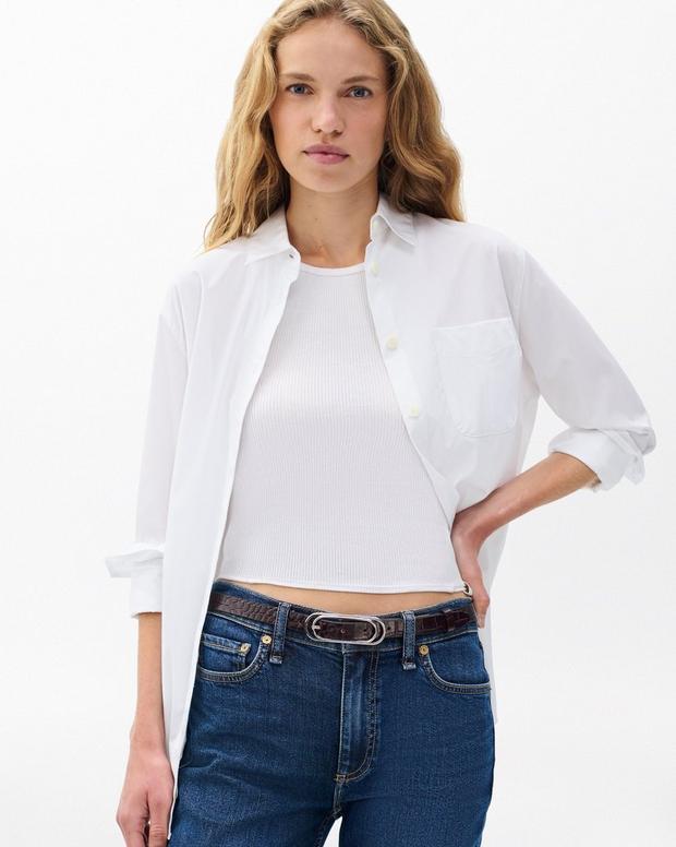 Rag & Bone Duo Rounded Rebound Embossed Leather Belt