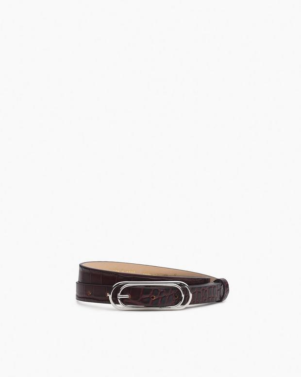 rag & bone Duo Rounded Rebound Embossed Leather Belt