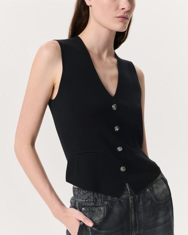 Rag & Bone Ella Merino Wool-Blend Sweater Vest