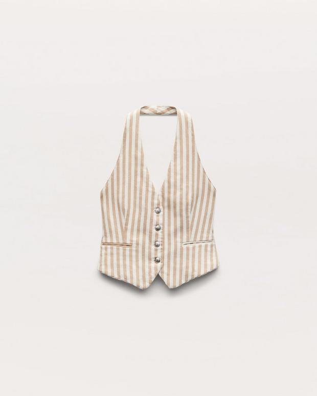 Rag & Bone Ethel Striped Denim Vest